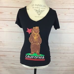 Fatal California Bear V-neck T-shirt